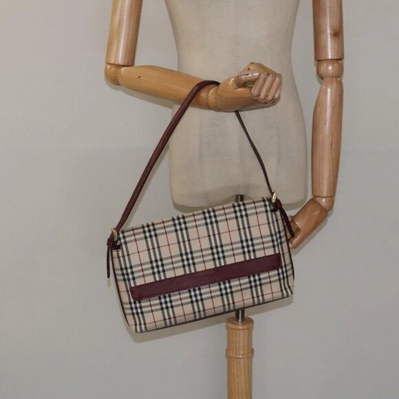 BURBERRY Nova Check Shoulder Bag Canvas Beige - Picture 14 of 16